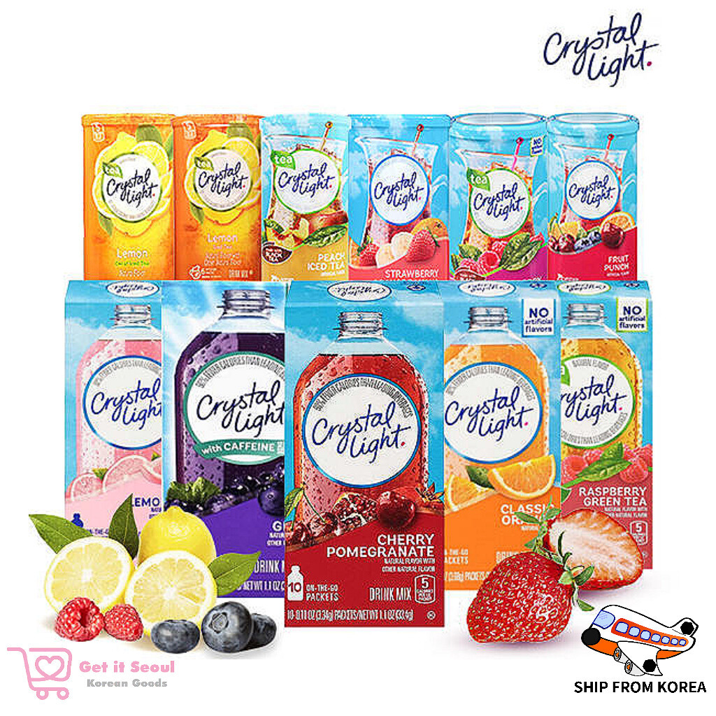 Crystal Light 5 BEST Flavors SugarFree OnTheGo Drink Mix 1 Box of 10