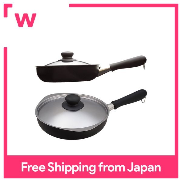 SORI YANAGI Non Stick Cast Iron Frying Pan with Lid 18cm 22cm 25cm Gas