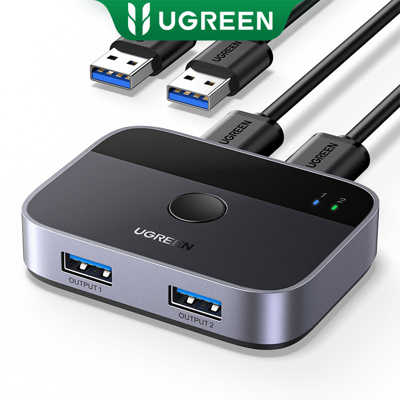 UGREEN USB 3.0 Sharing Switch 2 in 2 out, 2 Computers 4*USB C Port ...