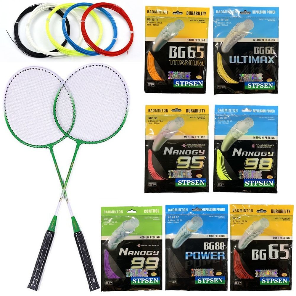 Random Color Badminton Racket String Tool Dia.0.7mm Length 10M Racquet
