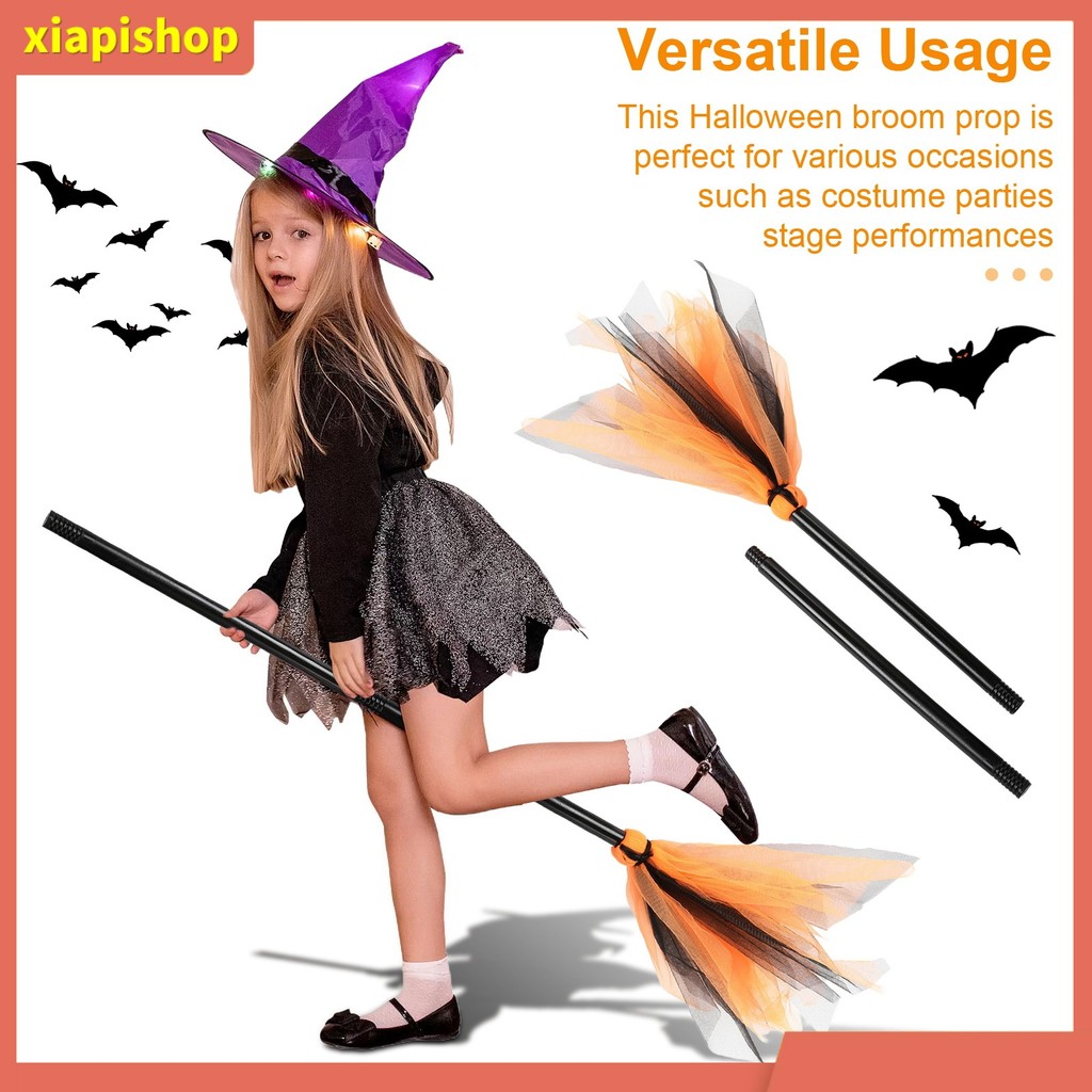 XPS Halloween Costume Broomstick Foldable Witch Broomstick Realistic