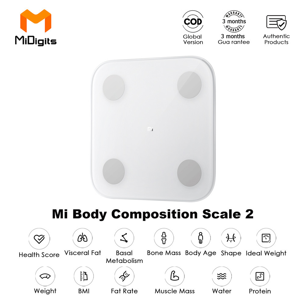 Xiaomi Mi Body Composition Scale 2 Bluetooth 5.0 Smart Weighing Scale ...