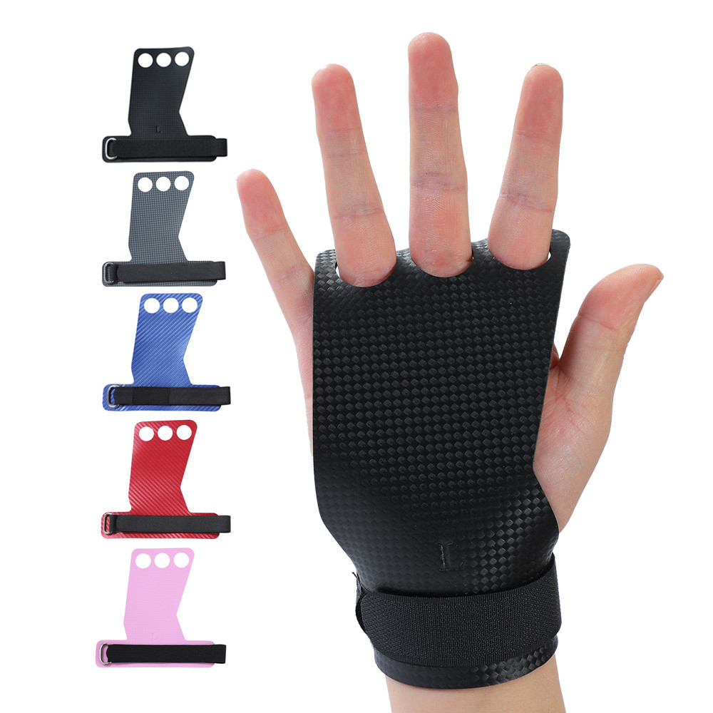 Carbon Gymnastics Hand Grips Weightlifting Workout Gym Gloves Palm ...