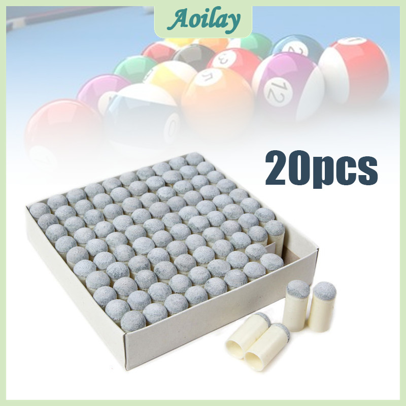 20Pcs Billiards Cue Tips Pool Cue Replacement Heads Plastic Snooker ...