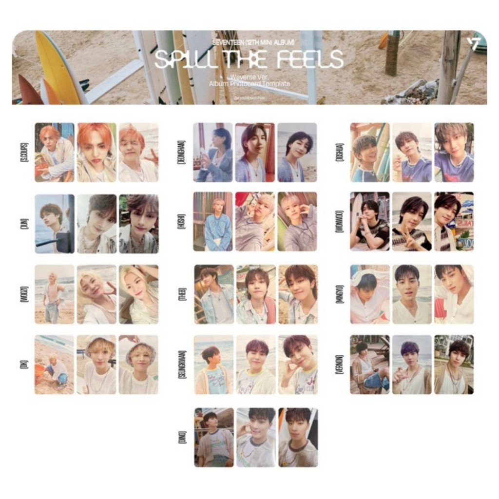 SEVENTEEN SPILL THE FEELS 12th Mini Album WEVERSE ALBUM VER. OFFICIAL PHOTO CARD / S.COUPS
