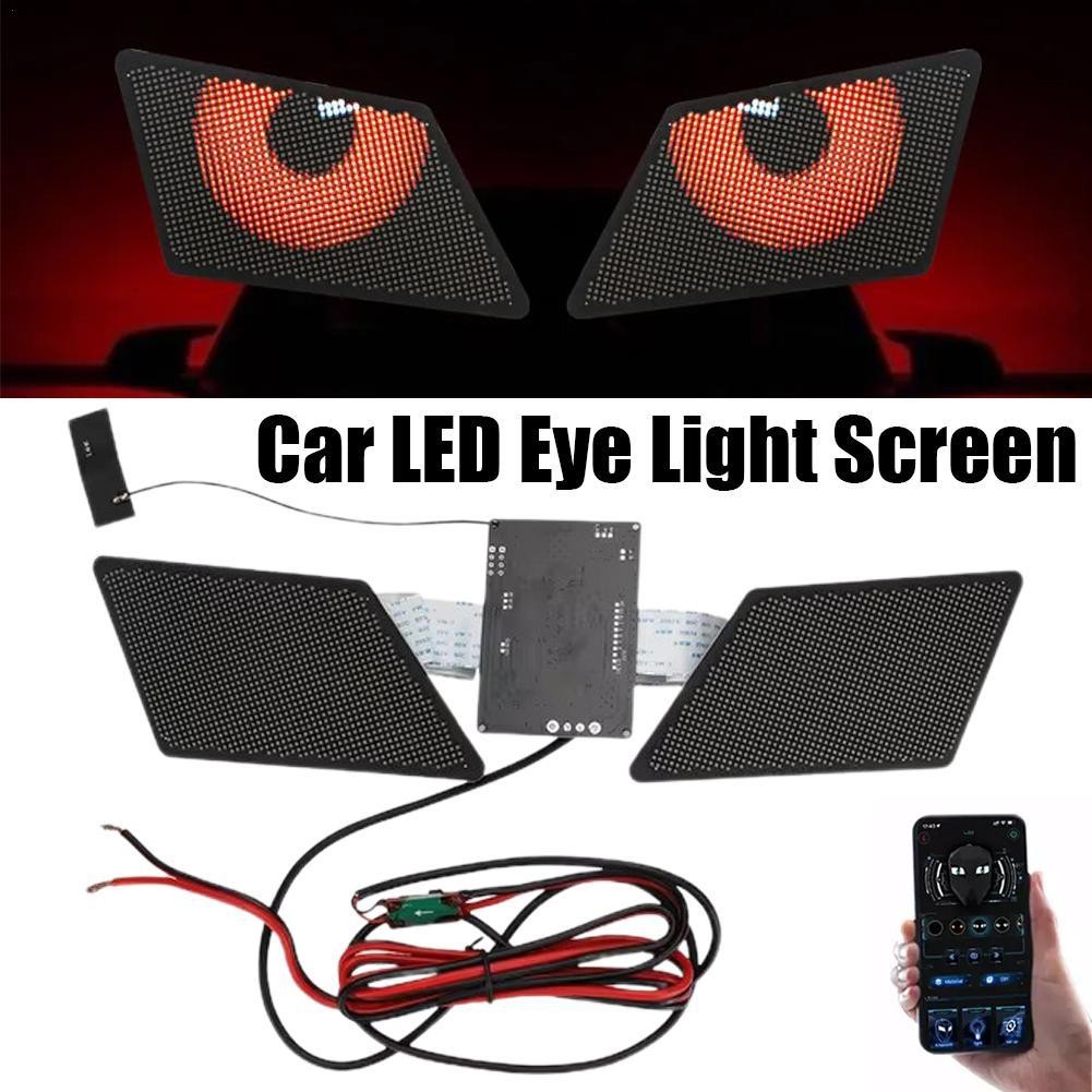 ☪DIY Programmable Led Car Headlights LED Devil Eyes Display Screen for ...