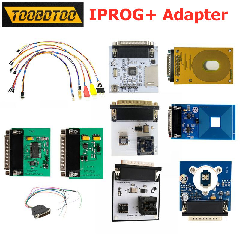 ☭Newest For IPROG+ V84 IR MB/CAN BUS/K-LINE/5 Pcs Probe Adapter and ...