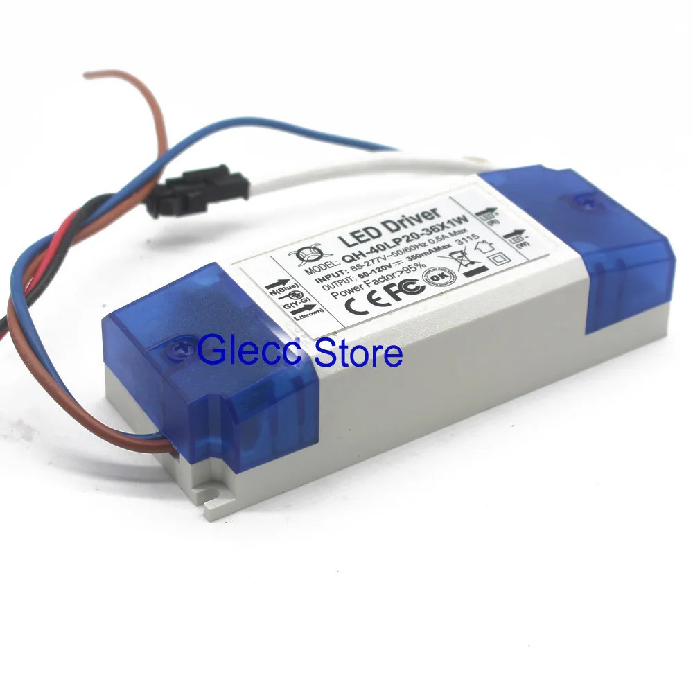 1/ 2 /5 / 10 Pieces 20W 30W 40W LED Driver 20-36x1W 300mA DC60-120V ...
