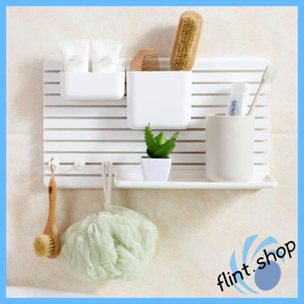 Bathroom Shelf Storage Wall Mounted Floating Shelves Corner Suction ...