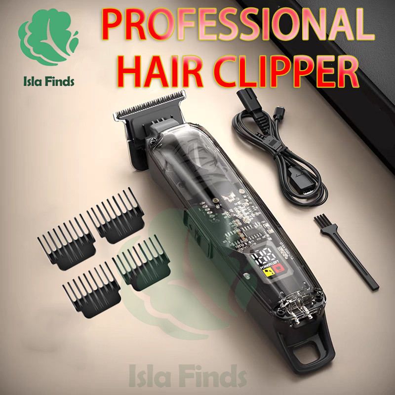 Professional Electric Hair Clippers Rechargeable Razor Trimmer ...