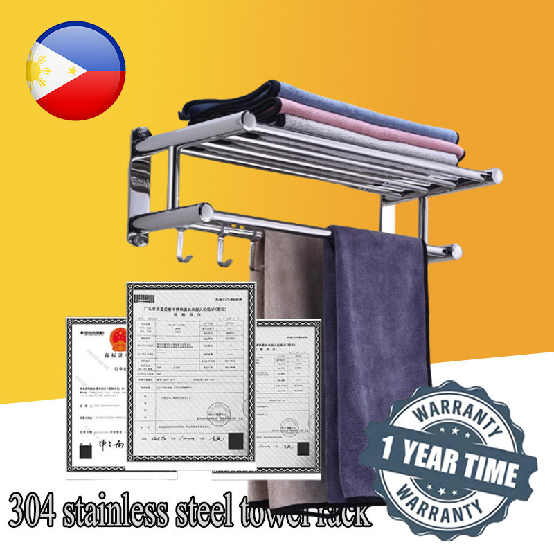 towel rack 50cm comfort room organizer rack bathroom shelf no drill ...
