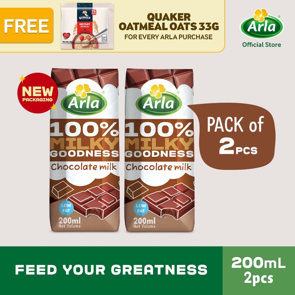 Arla Chocolate Milk 200ml 2-Pack | Shopee Philippines