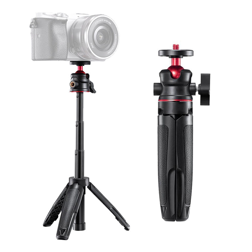 Mini Extendable Desktop Tripod Handle Grip Stand With Flexible Ballhead