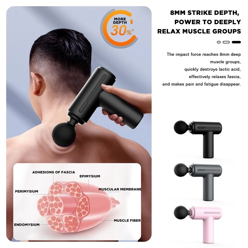 Dreepor Massage Gun 4 in 1 Electric Vibration Fascia Gun