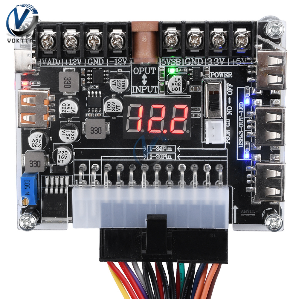 20Pin 24Pins ATX Power Adapter Board PD2.0 PD3.0 Adjustable Power ...
