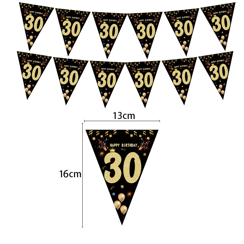 18th Birthday Decorations Set - 39 Pcs Black Gold Back In 2007 Vintage Party Supplies With Banner, Balloons & Backdrop