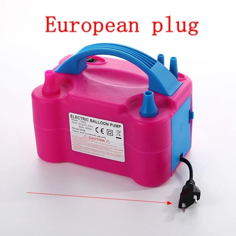 High Voltage Double Hole AC Inflatable Electric Balloon Pump EU Plug