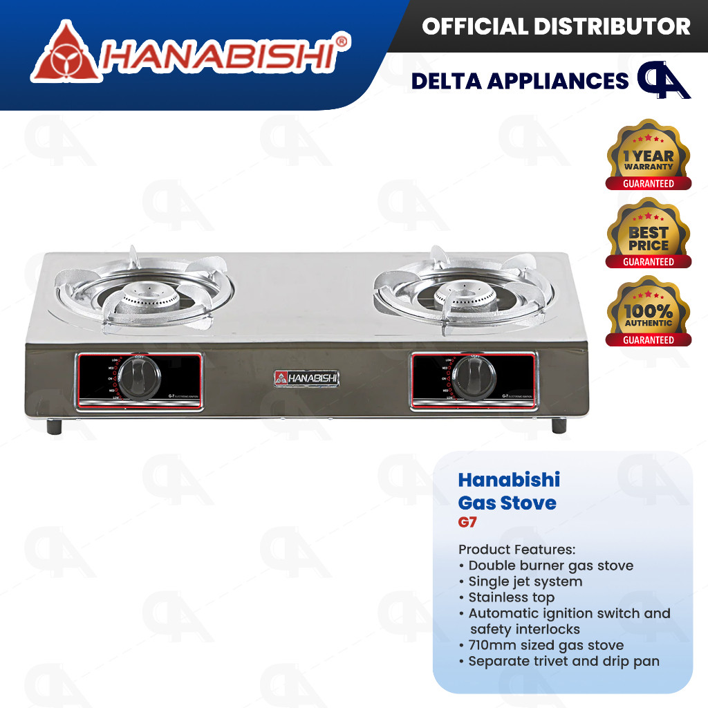 Hanabishi Gas Stove Double Burner Stainless Original w/ Year