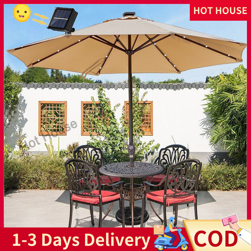 Heavy Duty Garden Umbrella with Base Stand Big Outdoor Coffee Table ...