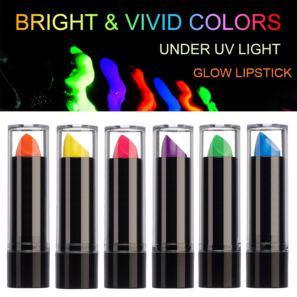 Neon Blacklight Lipstick Face Body Paint Glow in the Dark UV Reactive ...