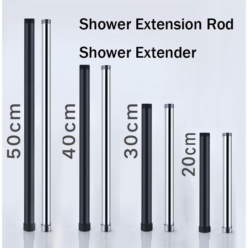 Shower Extender Gray Black Shower Extension Rod Shower Bracket 30\40\50 ...