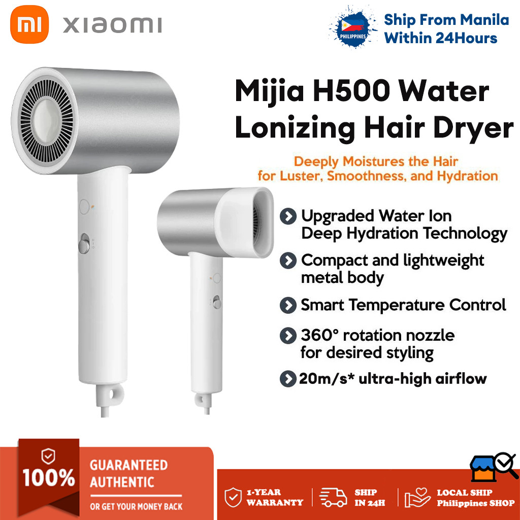 XIAOMI Mijia H500 Water Ionizing 1800W Hair Dryer with Double Water Ion ...