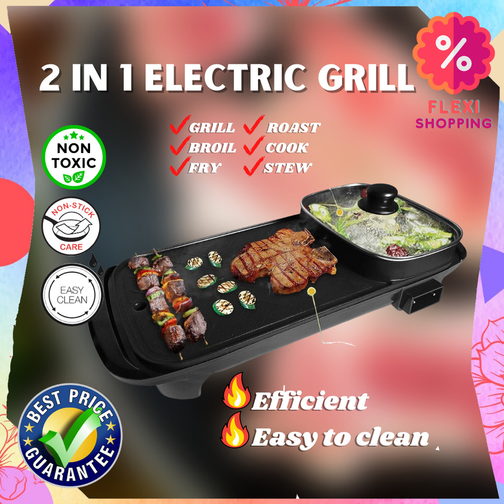 KOREAN 2-IN-1 SAMGYUP ELECTRIC GRILLER WITH HOTPOT | DIY Samgyupsal Set ...