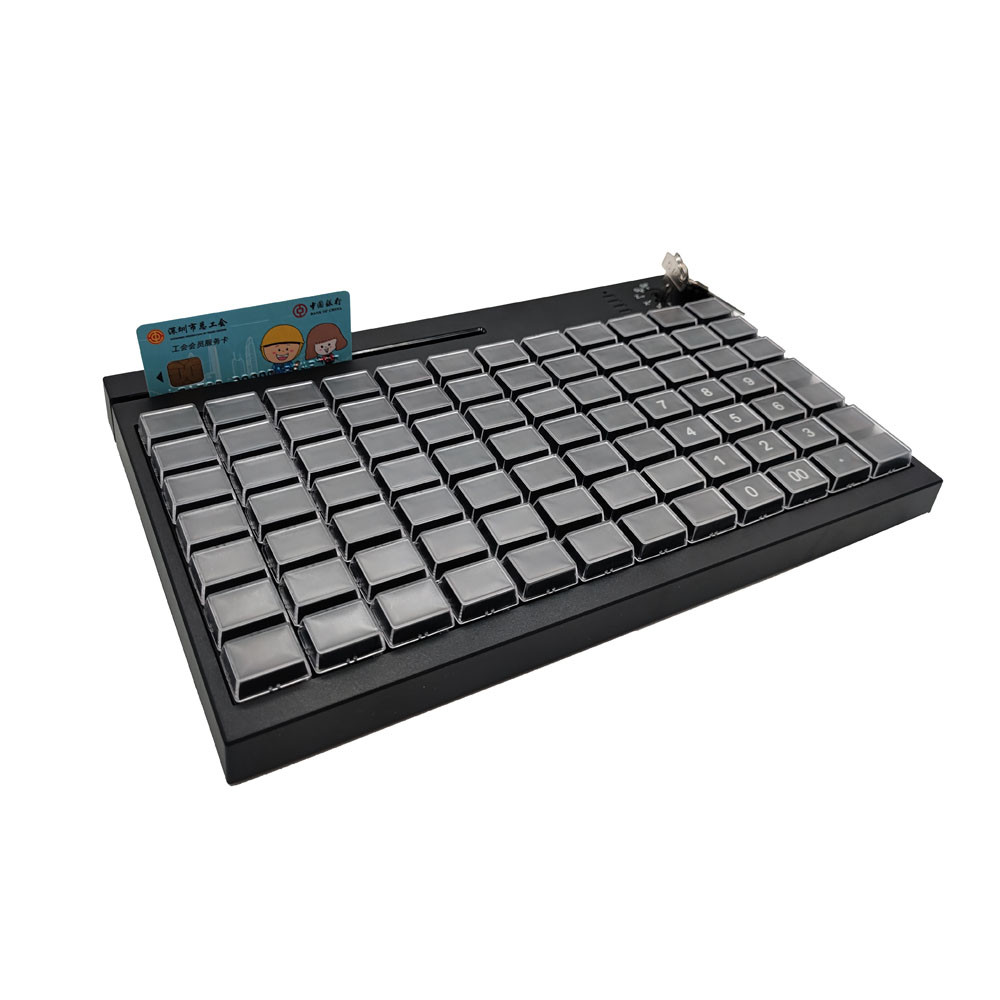 ♠KB84 Custom Membrane Programmable POS Keyboard with Magnetic Card ...