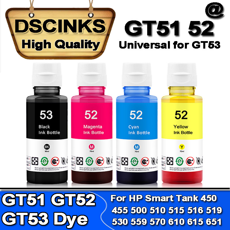 】Refill Dye Ink for hp GT51 GT52 GT53 GT5810 GT5820 For HP Smart Tank ...