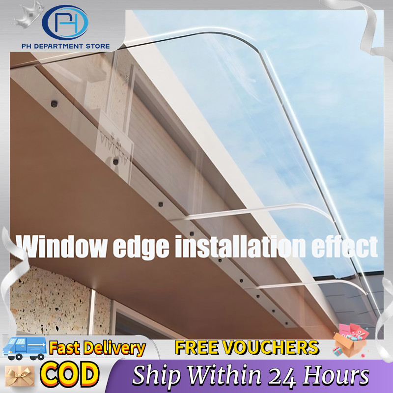 Silent awning, outdoor, transparent, invisible, PC board awning, house ...