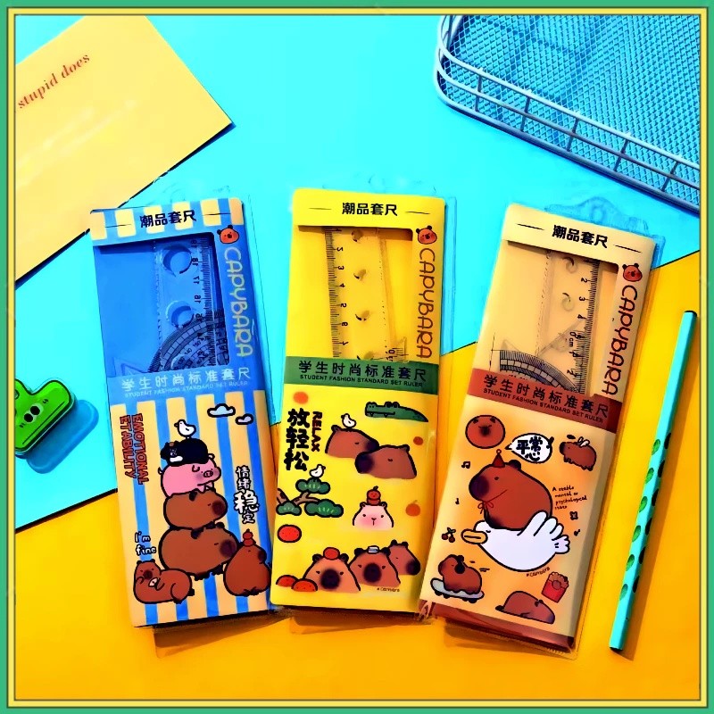 4pcs/set 30cm ruler set ruler compo set school supplies measurement ...