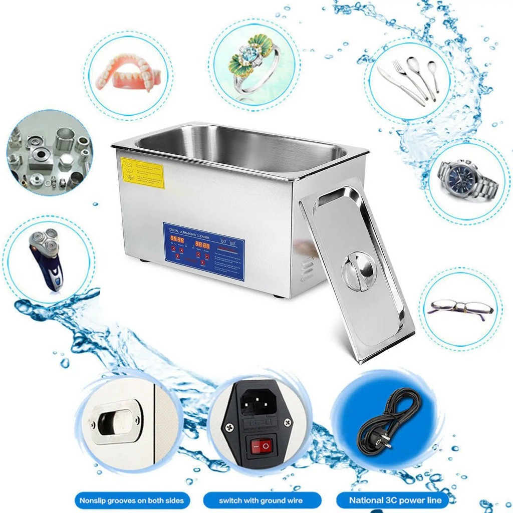 VEVOR Ultrasonic Cleaner 2L 3L 6L 10L 15L 22L 30L Digital Timer ...