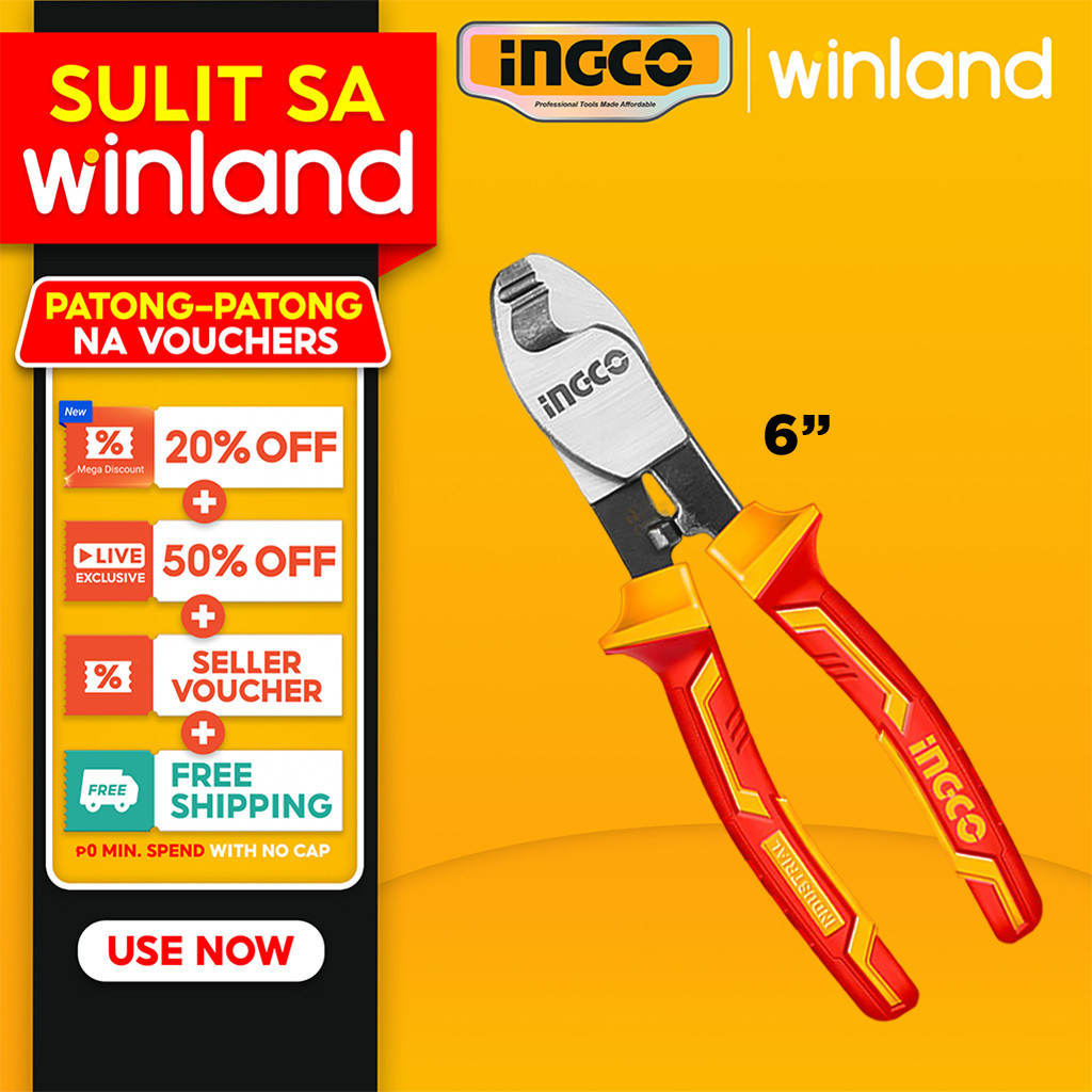 Ingco by Winland 6inches (160mm) Insulated Cable Cutter HICCB28160 ING ...