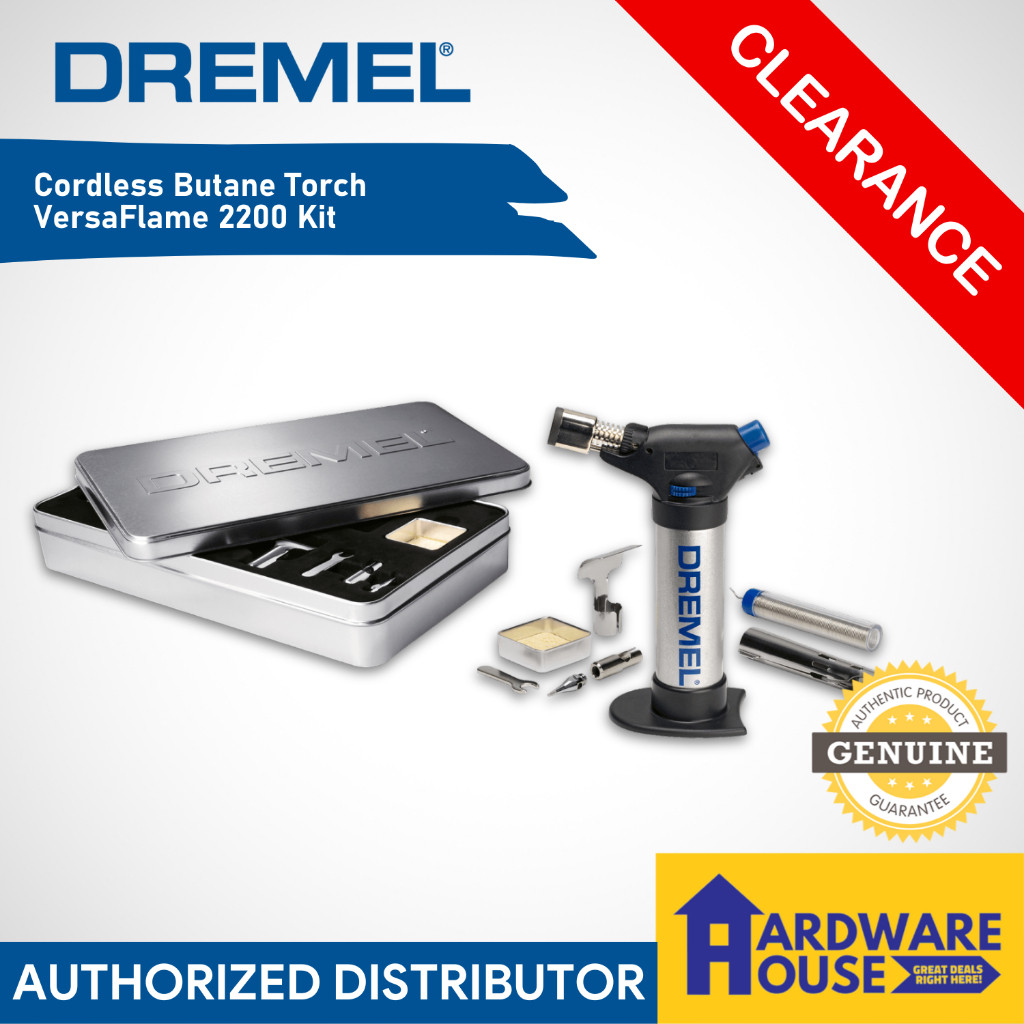 Dremel 2200 VersaFlame Gasbrenner Set - Multifunktionaler Butangas Brenner Mit Zubehör