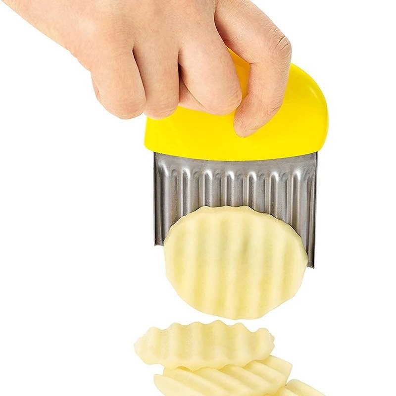 Kitchen Crinkle French Fries Kitchen Utensils Stainless Steel Wavy