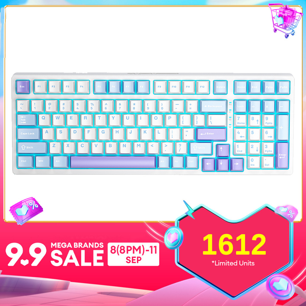 HP 99 Keys Mechanical Keyboard with Blue/Red/Brown Switch Ergonomic