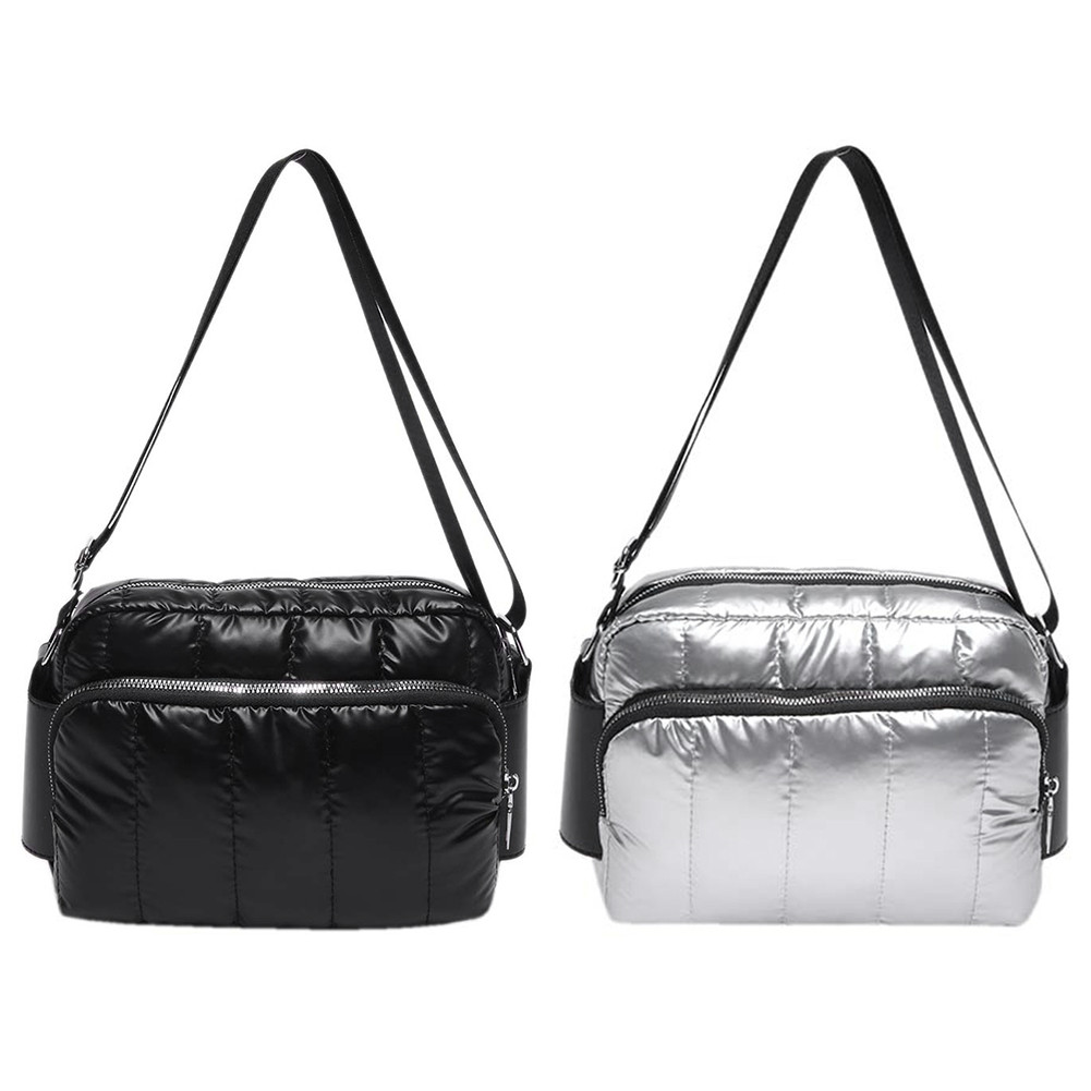 Mini Crossbody Bag For Women - Waterproof Oxford Tote With Padded Lining, Adjustable Strap, Music Note Design