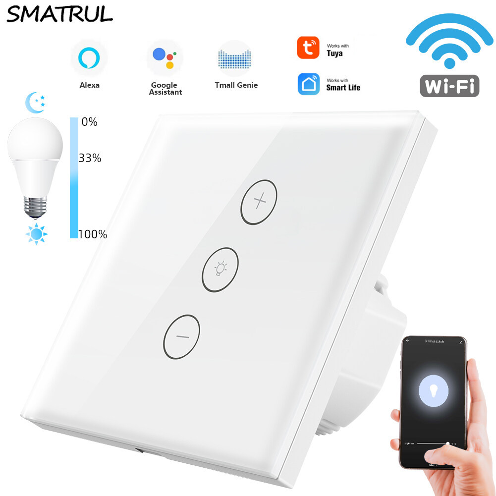 SMATRUL Tuya Smart Life WiFi Touch Dimmer Switch Light APP EU Wireless