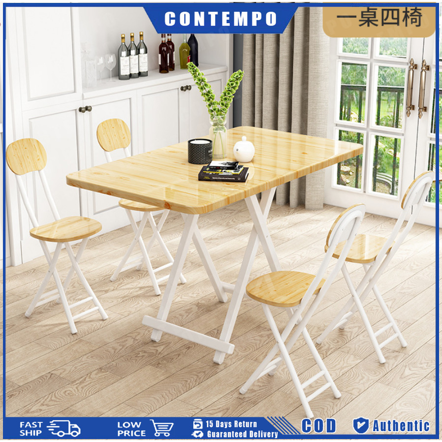 Folding Half Table with Foldable Steel Legs table desk Dining/Computer ...
