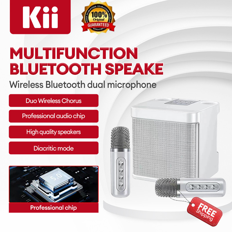 COD-Kii Karaoke bluetooth speaker with Dual microphone Wireless 3D ...