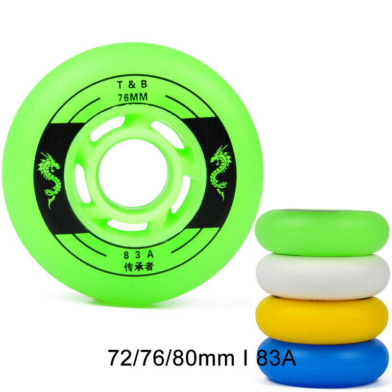 Inline Skates Roller 80mm 76mm 72mm 83A Wheels for Slalom Sliding
