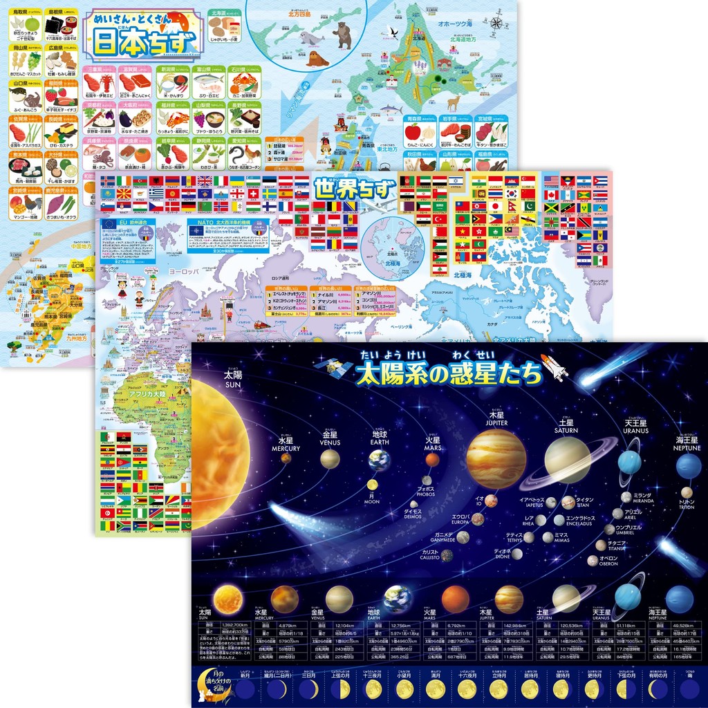 Bath School Japan Map & World Map & Space Map (Solar System) Bath ...