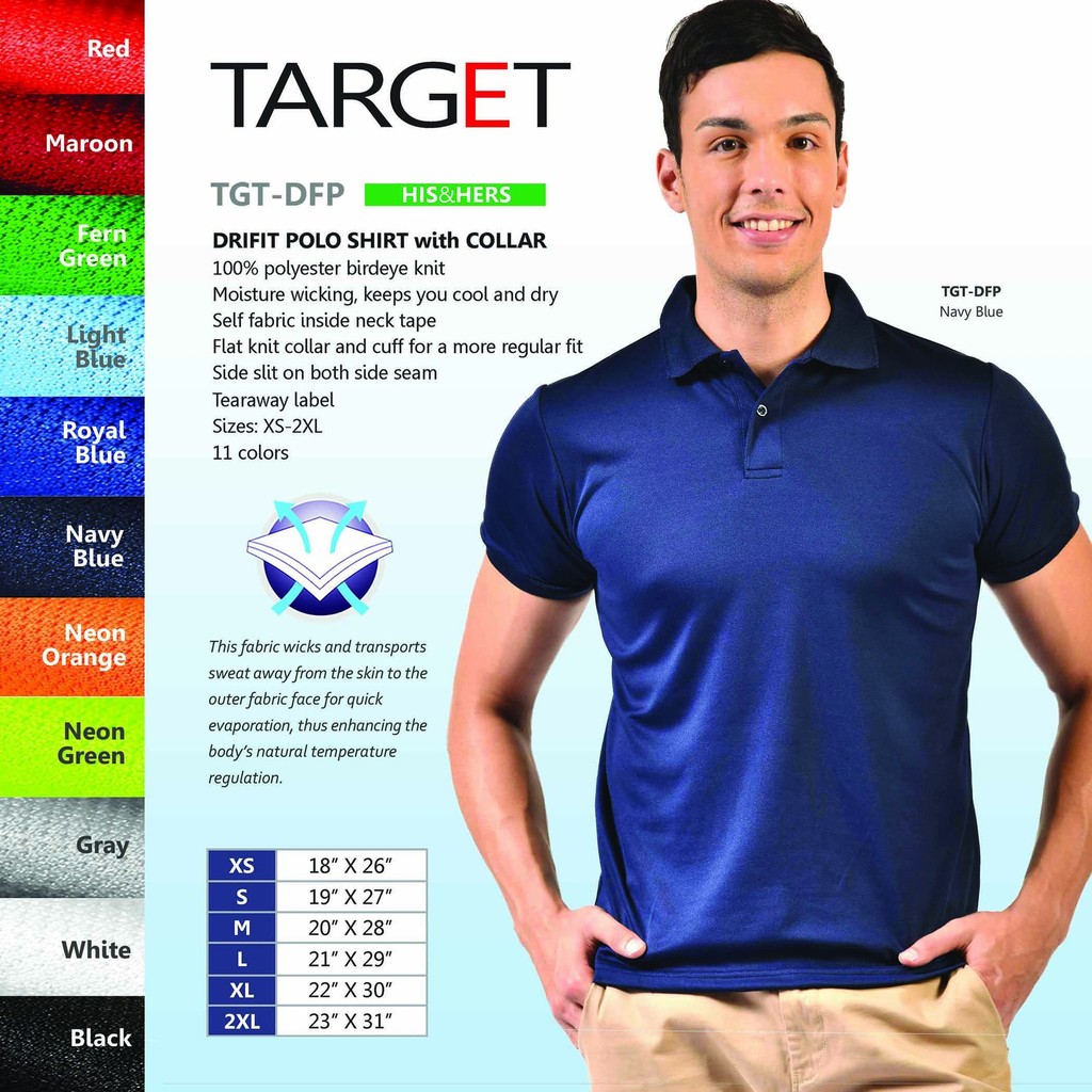 TARGET DRIFIT POLO SHIRT | Shopee Philippines