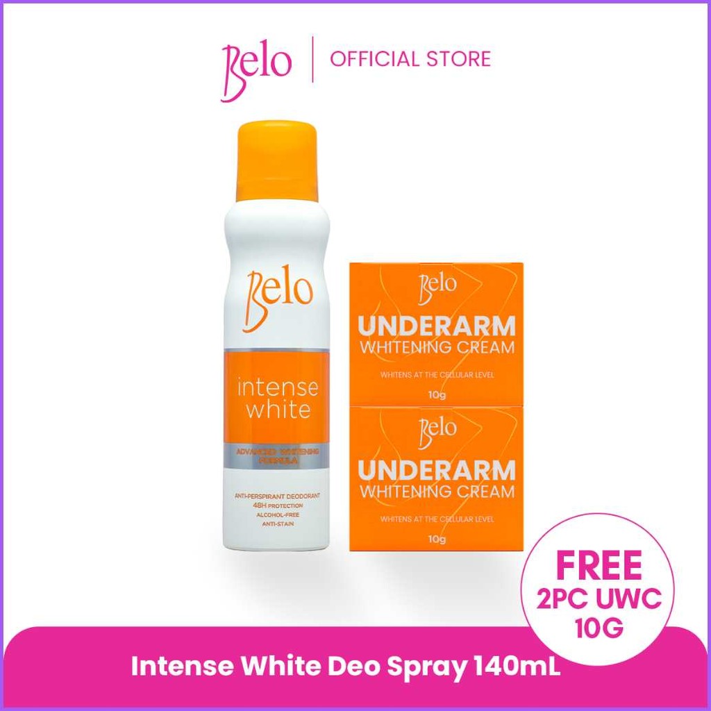 Belo-w>Intense[M`White`oz;Deo`ah&q`140mL&+`p&n`2pc Underarm Whitening ...