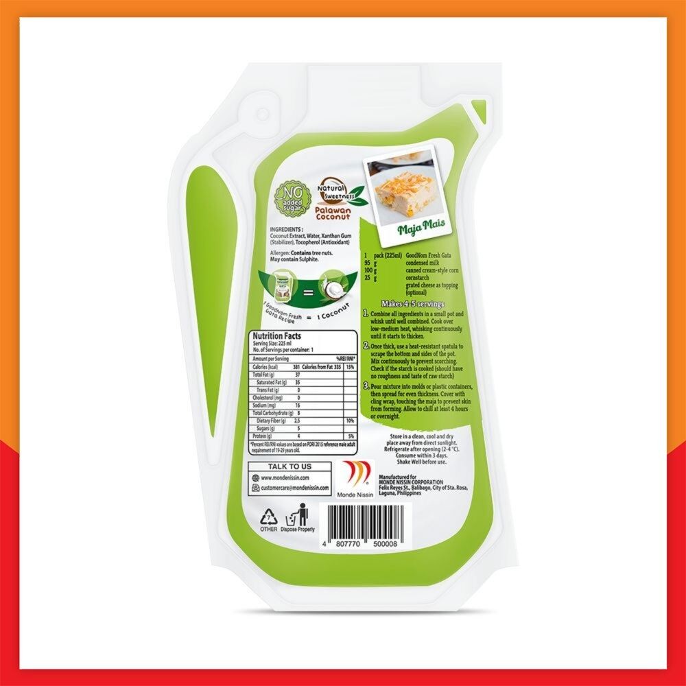 GoodNom Fresh Gata Coconut Milk 225ml | Shopee Philippines