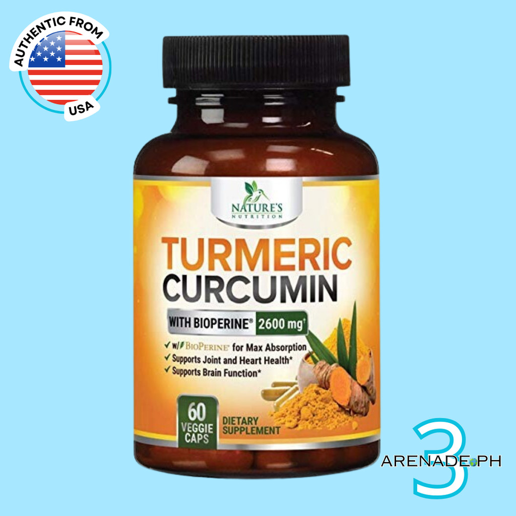 Nature's Nutrition Turmeric with Bioperine 2600mg (60 Veggie Caps ...