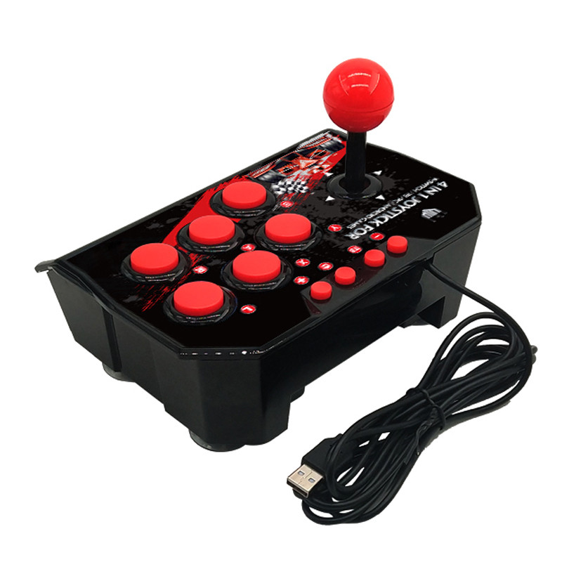 ⊹4 In 1 Retro Arcade Station Fighting Stick Game Joystick Controller ...