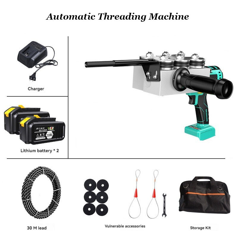 ♡Brushless Threading Machine Electrician Pulling Wire Hidden Pipe ...