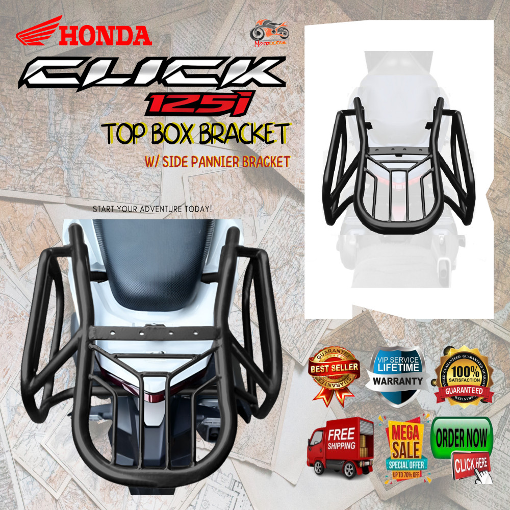 HONDA CLICK 125 ( VERSION 3 ) - HEAVY DUTY TOP & SIDE BOX BRACKET ...