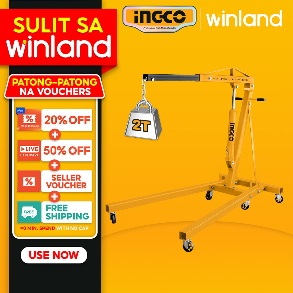 Ingco by Winland Engine Crane 2 tons for Hydraulic Part with 25-2000mm ...